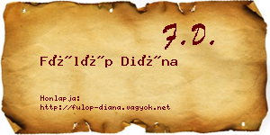 Fülöp Diána névjegykártya