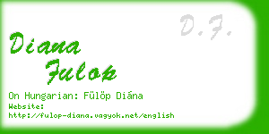 diana fulop business card